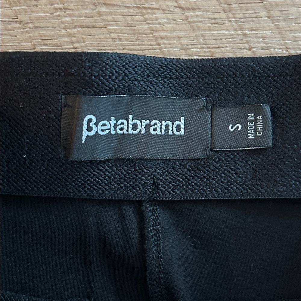 Betabrand Faux Leather Front Leggings - Picture 2 of 5